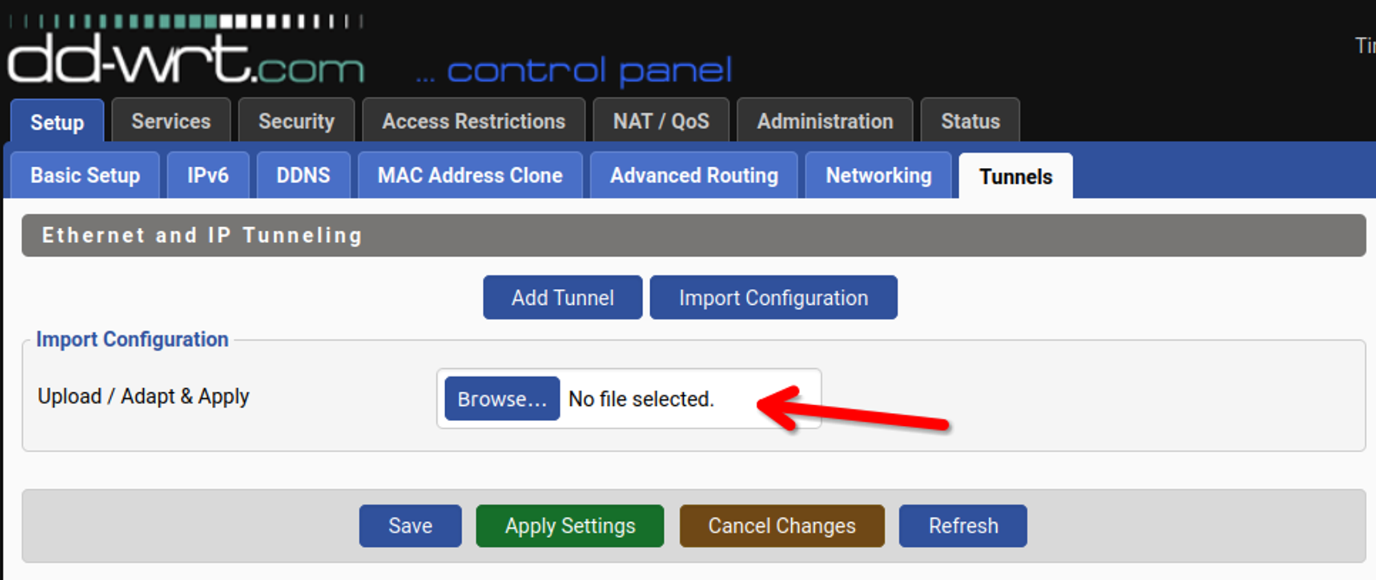 Upload / Adapt & Apply box