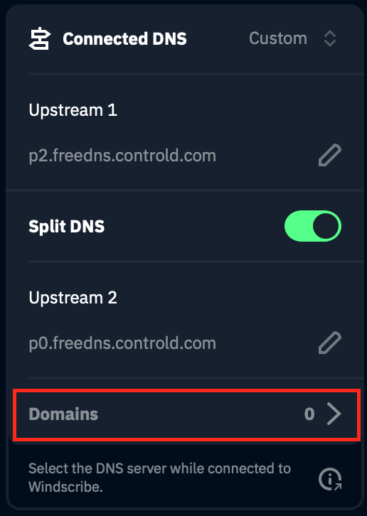 Domain tab location