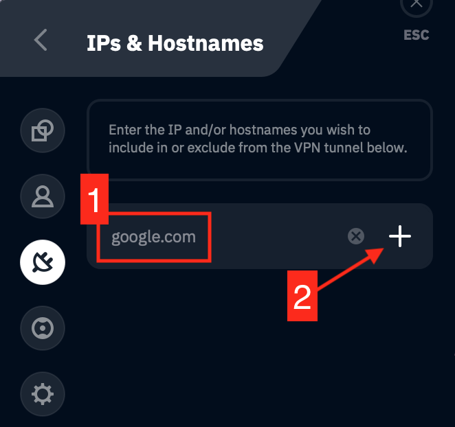 Adding a hostname to the list